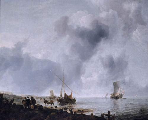 ships off the coast